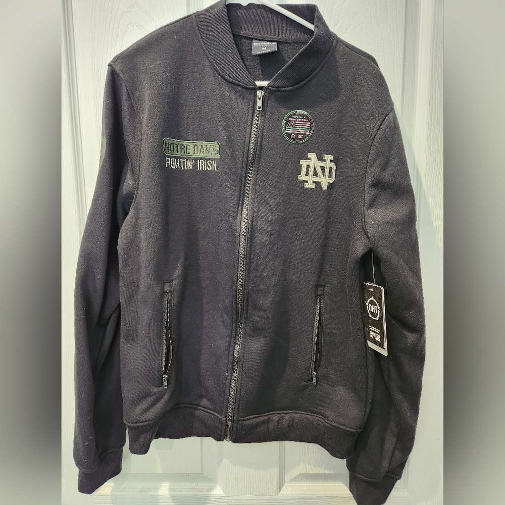 norte dame operation hat trick zip up sweater